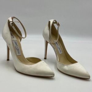 Jimmy Choo Lucy Stiletto Pumps White Ivory. Size 37